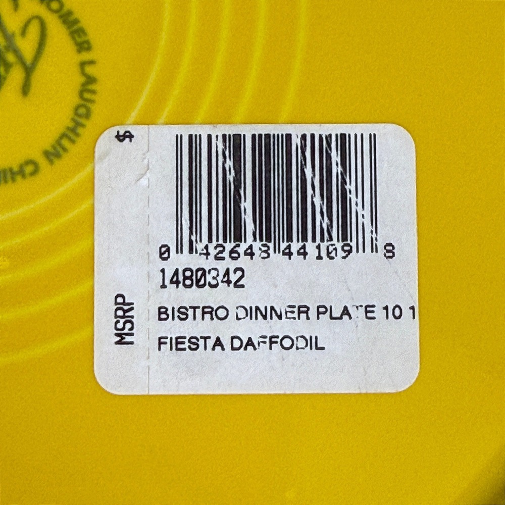 2 Fiesta Bistro Dinner Plates Hommer Laughlin China 10.5" Daffodil - Picture 4 of 7
